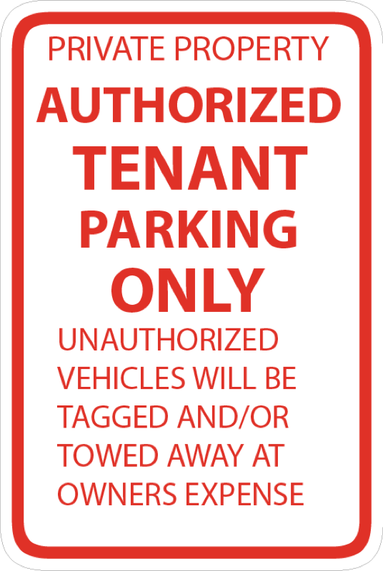 Parking and Regulation Signs 18x24